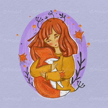 تصویر سازی دختر و روباه