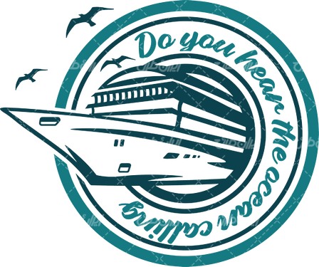 وکتور برداری کشتی همراه با  برچسب گرافیکی و برچسب