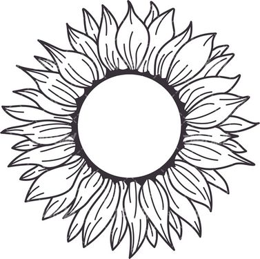وکتور برداری گل آفتابگردان همراه با رنگ آمیزی و نقاشی