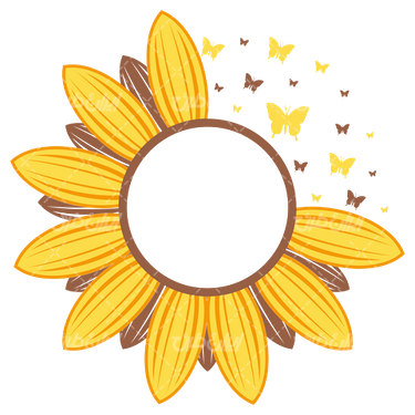 وکتور برداری رنگ آمیزی گل آفتابگردان همراه با رنگ آمیزی و نقاشی