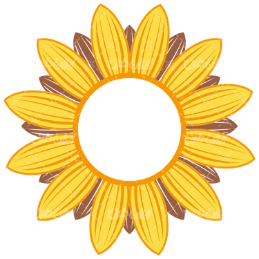 وکتور برداری رنگ آمیزی گل آفتابگردان همراه با رنگ آمیزی و نقاشی