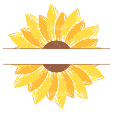 وکتور برداری رنگ آمیزی گل آفتابگردان همراه با رنگ آمیزی و نقاشی