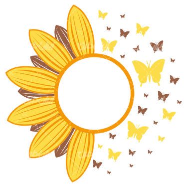 وکتور برداری رنگ آمیزی گل آفتابگردان همراه با رنگ آمیزی و نقاشی