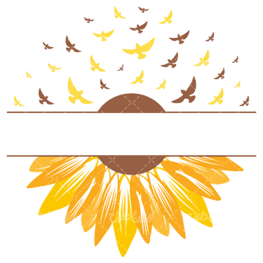 وکتور برداری گل زیبای آفتابگردان همراه با رنگ آمیزی و نقاشی