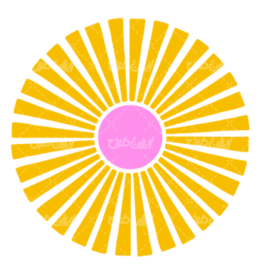 وکتور برداری لوگو خورشید همراه با المان طراحی و عناصر طراحی