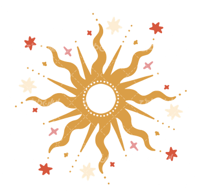 وکتور برداری لوگو خورشید همراه با المان طراحی و عناصر طراحی