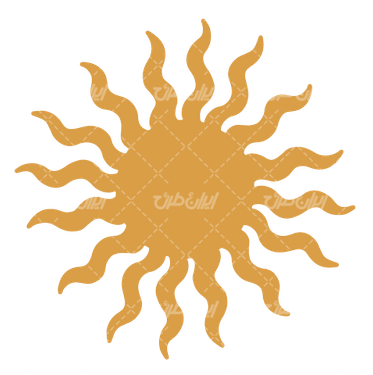 وکتور برداری لوگو خورشید همراه با المان طراحی و عناصر طراحی