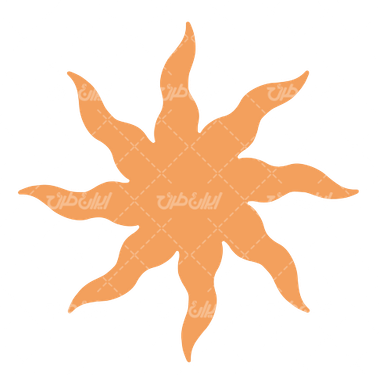 وکتور برداری لوگو خورشیدهمراه با نماد خورشید و المان طراحی