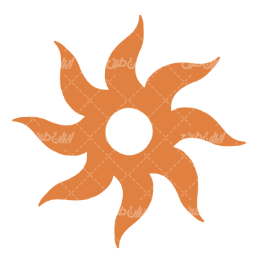 وکتور برداری لوگو خورشیدهمراه با نماد خورشید و المان طراحی