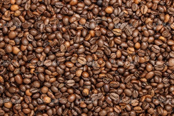 تصویر با کیفیت بافت قهوه همراه با دون قهوه و دانه قهوه