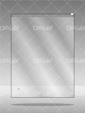 وکتور برداری قاب شیشه ای همراه با فریم و کادر شیشه ای