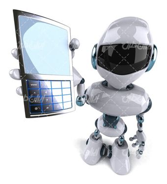 تصویر با کیفیت آدم آهنی همراه با ربات و هوش مصنوعی