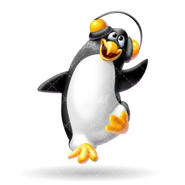 تصویر با کیفیت پنگوئن همراه با پرنده و برنامه کودک