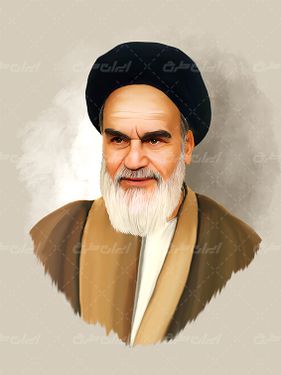 طرح نقاشی دیجیتال امام خمینی (ره)
