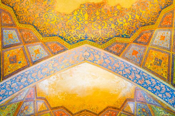نقوش کاخ چهل ستون جاذبه گردشگری اصفهان