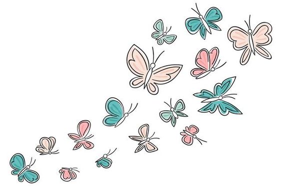 وکتور برداری پروانه همراه با پروانه گرافیکی و پروانه کارتونی