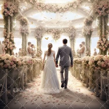 تصویر با کیفیت مراسم ازدواج همراه با عروسی و عروس داماد