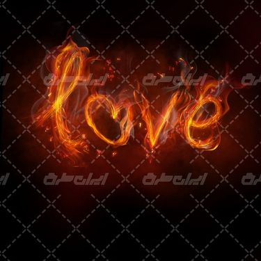 تصویر با کیفیت شعله قلبی همراه با عشق و نماد دوست داشتن