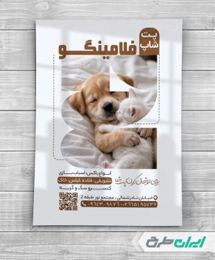 طرح تراکت پت شاپ