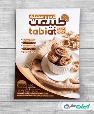 طرح لایه باز تراکت گردو فروشی