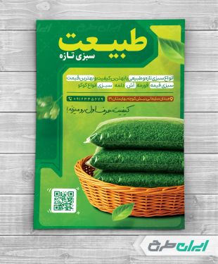 طرح تراکت سبزیجات آماده