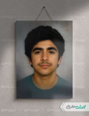 نقاشی دیجیتال شهید حسین فهمیده