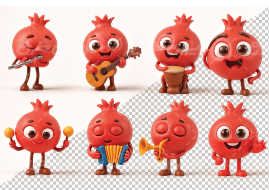 طرح تصویرسازی انار شب یلدا