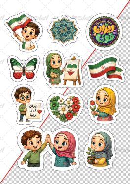 طرح لایه باز برچسب ایران