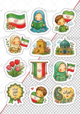 طرح استیکر ایران