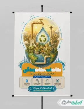 پوستر پیام شهروندی بحران آب