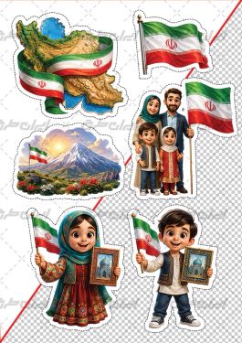 طرح لایه باز برچسب ایران
