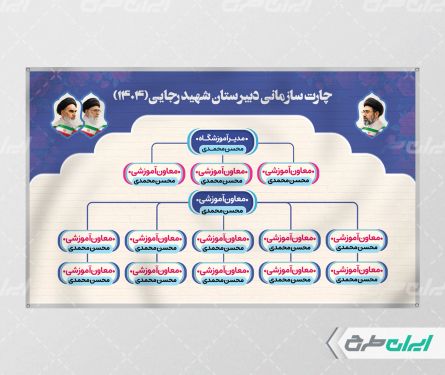 طرح بنر چارت سازمانی دبستان