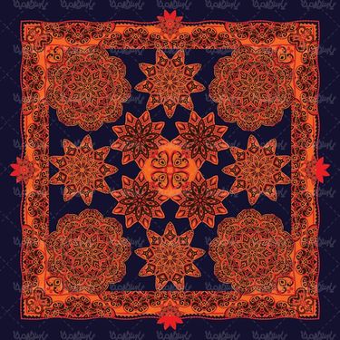 طرح لایه باز وکتور روسری و شال ایرانی