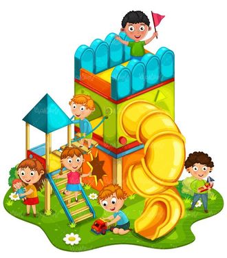وکتورقلعه بادی کودکان  وکتور سرسره بادی
