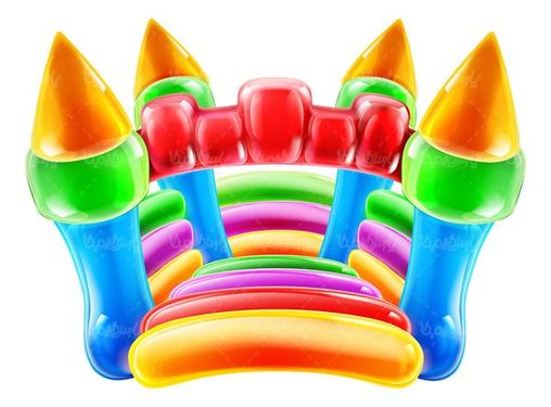 وکتورقلعه بادی کودکان  وکتور سرسره بادی