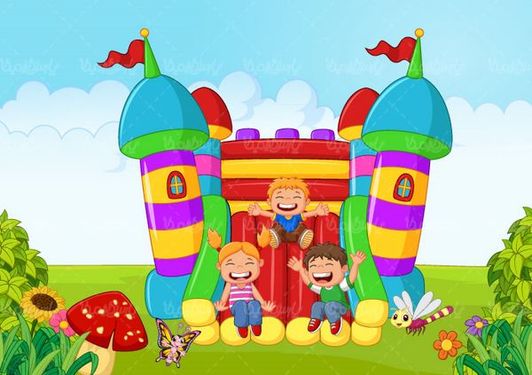 وکتورقلعه بادی کودکان  وکتور سرسره بادی