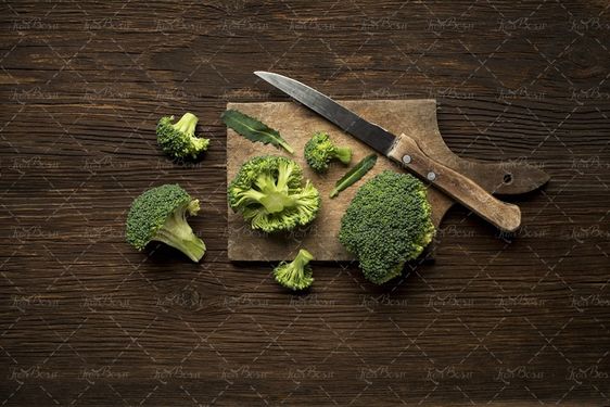 کلم بروکلین چاقو تخته آشپزی سبزیجات