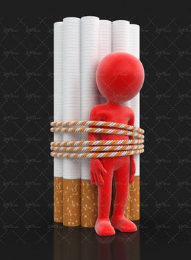 سیگار آدمک قرمز طناب دخانیات معتاد