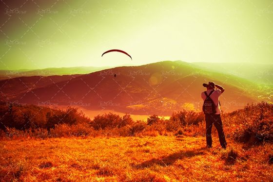 طبیعت منظره چشم انداز پراگلایدر ورزش هوایی