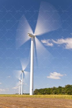 توربین بادی آسمان انرژی طبیعی