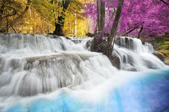 طبیعت جنگل  آبشار  رودخانه