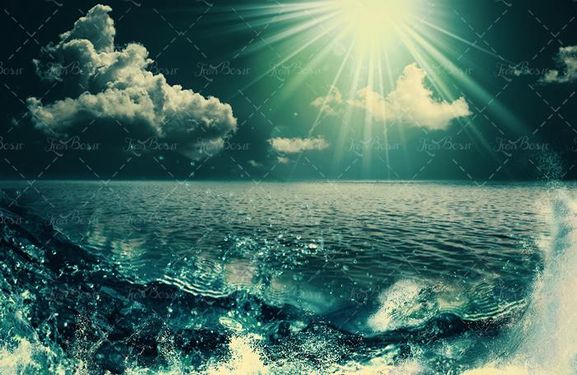 دریای مواج دریا آسمان ابری دریای طوفانی 5