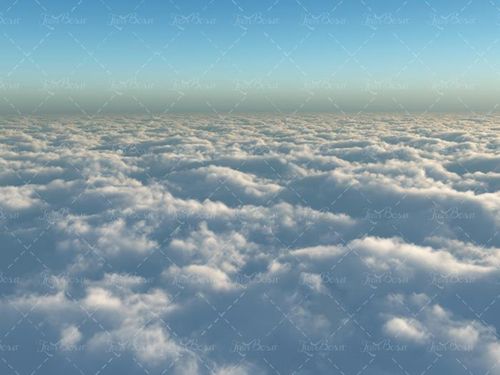 منظره آسمان آبی ابری لکه های ابر چشم انداز آسمان 4
