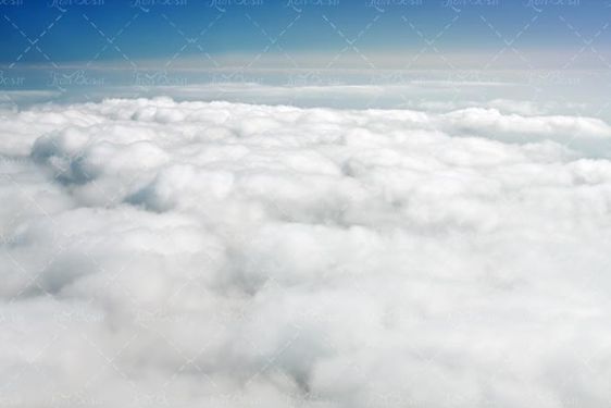 منظره آسمان آبی ابری لکه های ابر چشم انداز آسمان 8