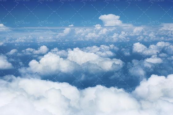 منظره آسمان آبی ابری لکه های ابر چشم انداز آسمان 16