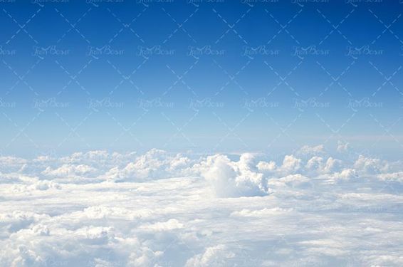 منظره آسمان آبی ابری لکه های ابر چشم انداز آسمان 19