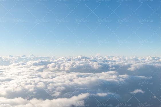 منظره آسمان آبی ابری لکه های ابر چشم انداز آسمان 24