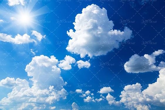 منظره آسمان آبی ابری لکه های ابر چشم انداز آسمان 29