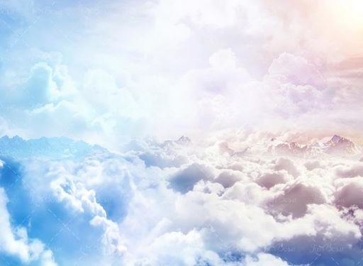 منظره آسمان آبی ابری لکه های ابر چشم انداز آسمان 30