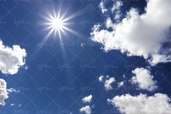 منظره آسمان آبی ابری لکه های ابر چشم انداز آسمان 36